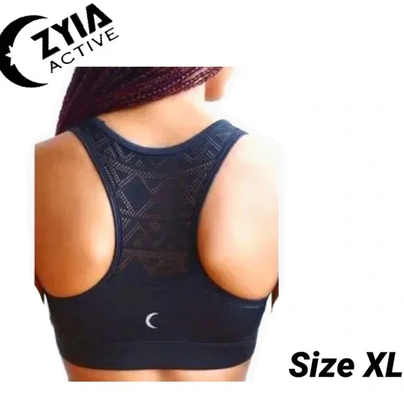 ZYIA Intimates Sleepwear Zyia Bomber Bra Black Size Xl